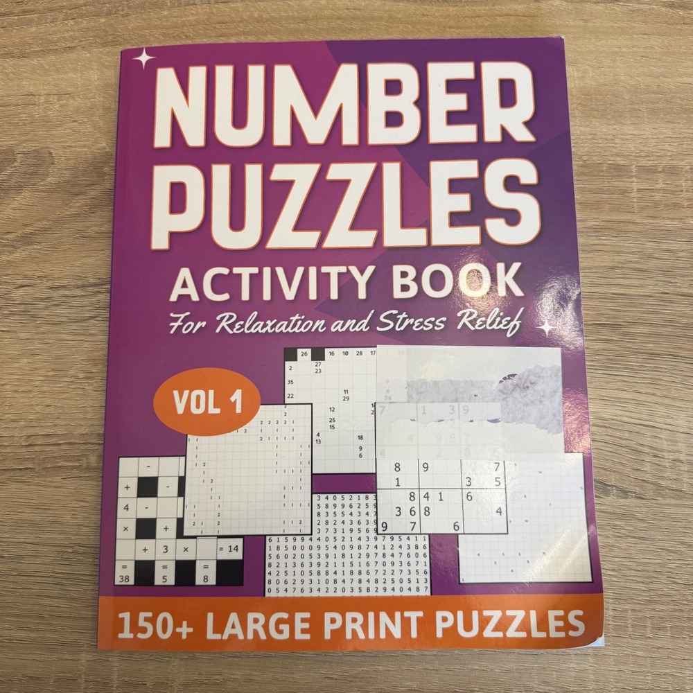 Number Puzzles Activity Book Vol 1 150+ Large Print Sudoku Kakuro NEW